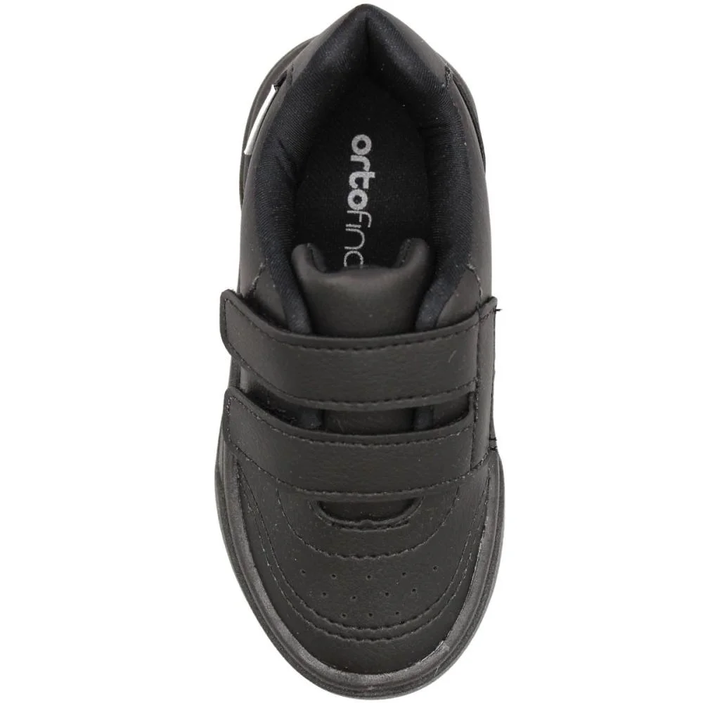 Tênis Casual Escolar Baby Ortofino Tira Autocolante Menino Preto 4