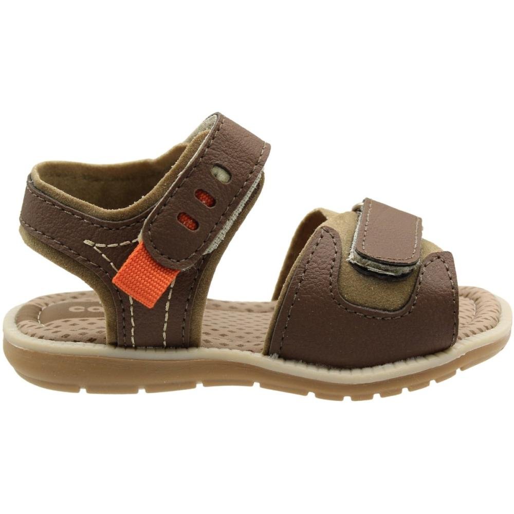 Sandália Camin Camurça Recortes Tira Autocolante Menino