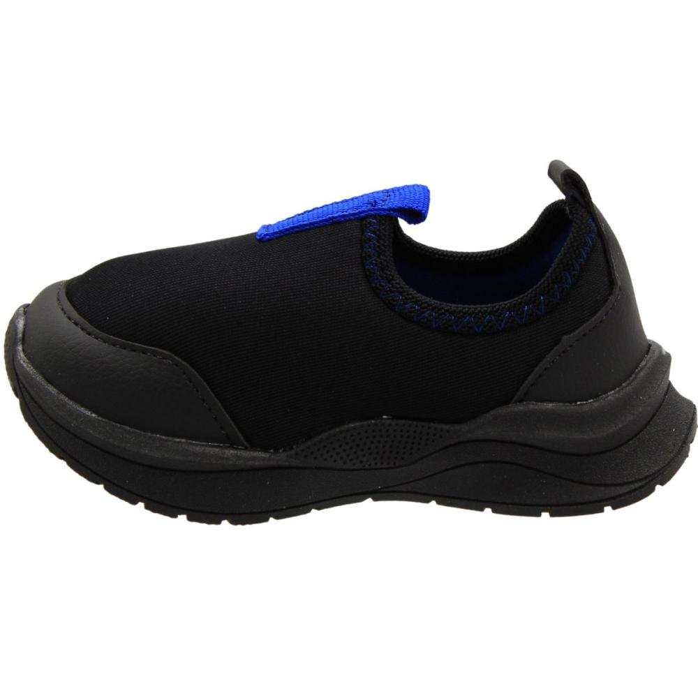 Tênis Slip On Infantil Ortofino Sem Cadarço Menino Preto 2