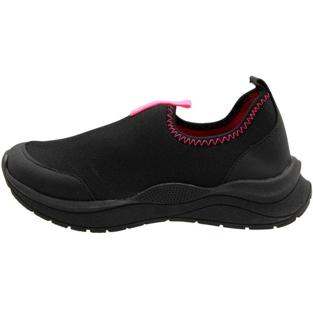 Tênis Sem Cadarço Juvenil Ortofino Slip On Menina Preto 2