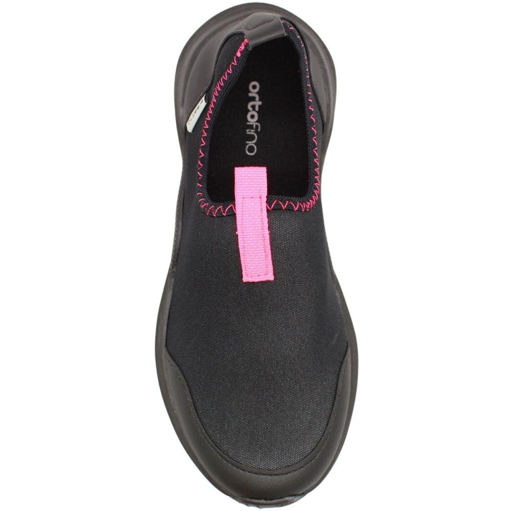 Tênis Sem Cadarço Juvenil Ortofino Slip On Menina Preto 4