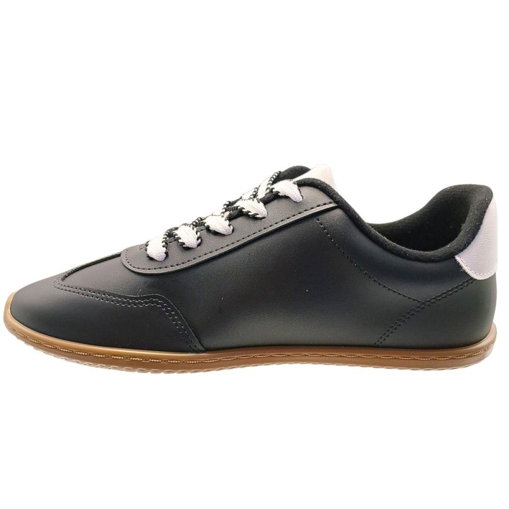 Tênis Casual Moleca Recorte Lateral Napa Sardenha Feminino Preto 2