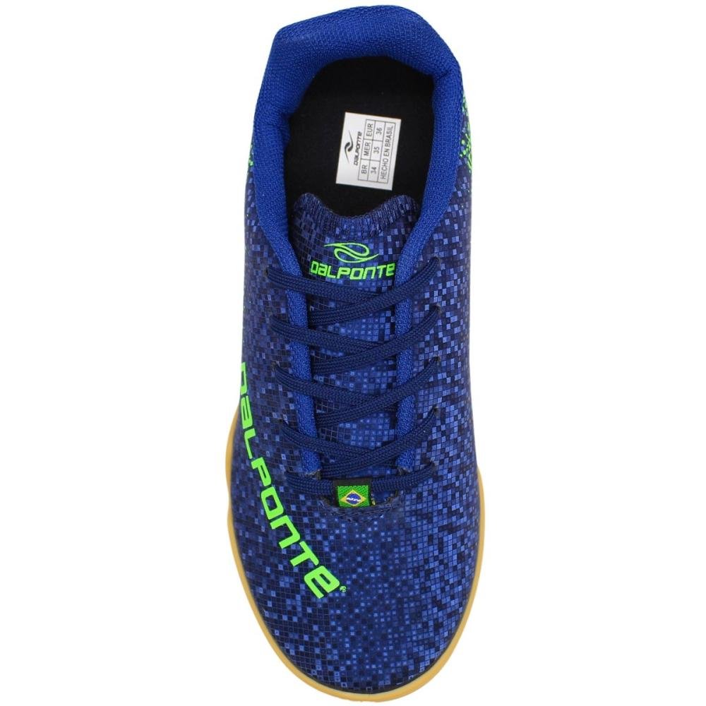 Chuteira Futsal Dalponte Juvenil Pixel Space Menino Azul 4
