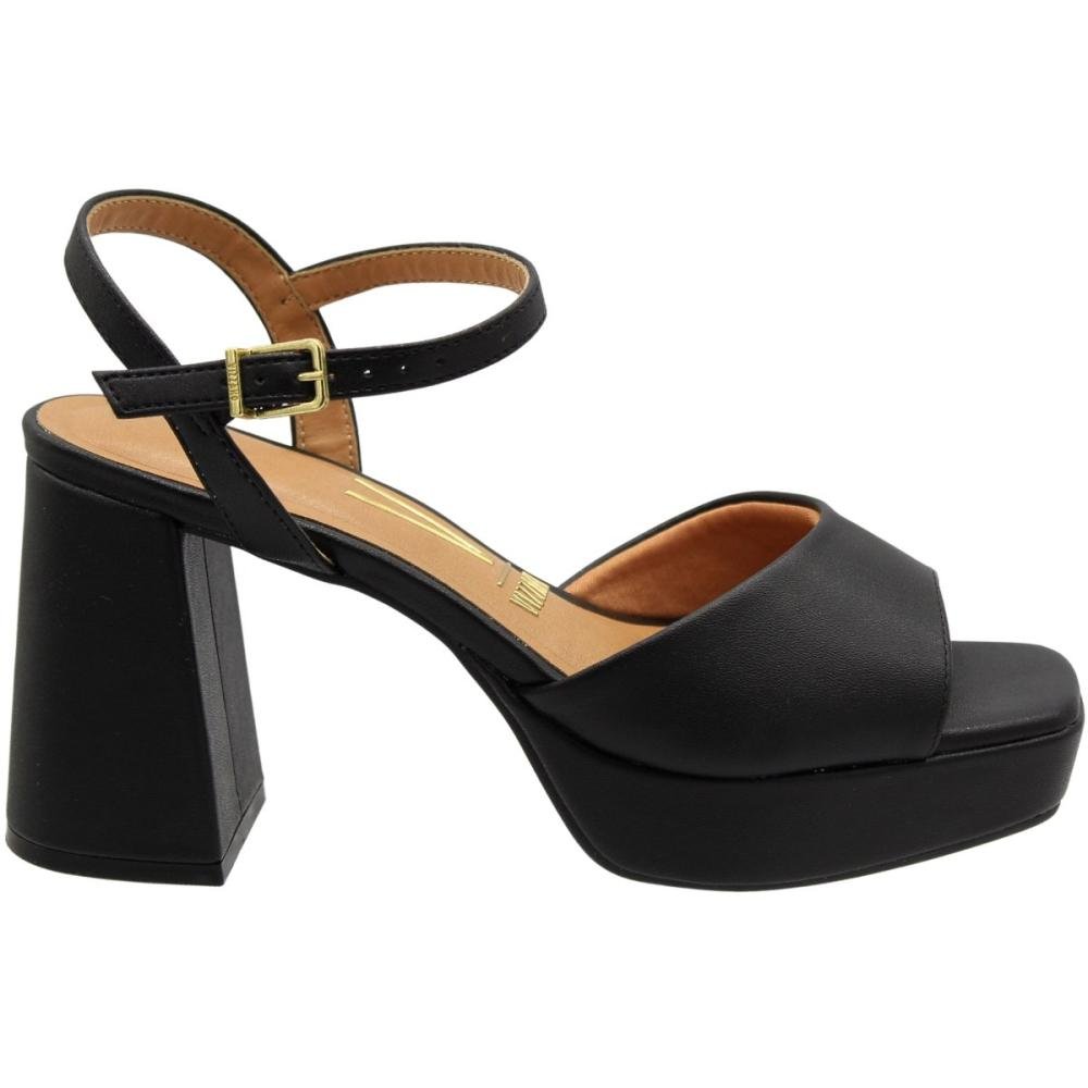 Sandália Salto Alto Grosso Peep Toe Pelica Vizzano Feminina