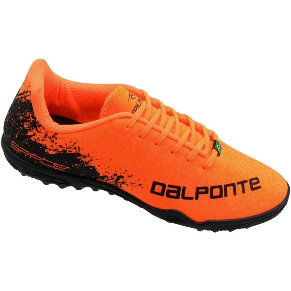 Chuteira Society Dalponte Space Pixel Runner Masculina Laranja 3
