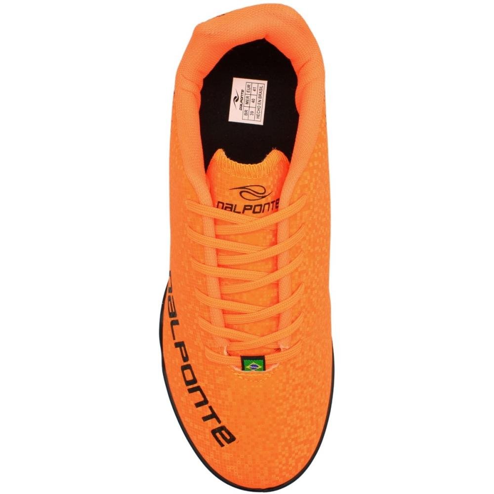 Chuteira Society Dalponte Space Pixel Runner Masculina Laranja 4