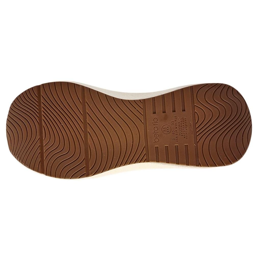 Tênis Jogging Beira Rio Nylon Recorte Brilhante Feminino Bege 4