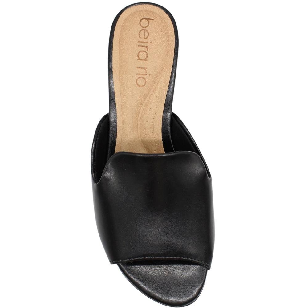 Tamanco Salto Baixo Slide Beira Rio Napa Madri Feminino Preto 4