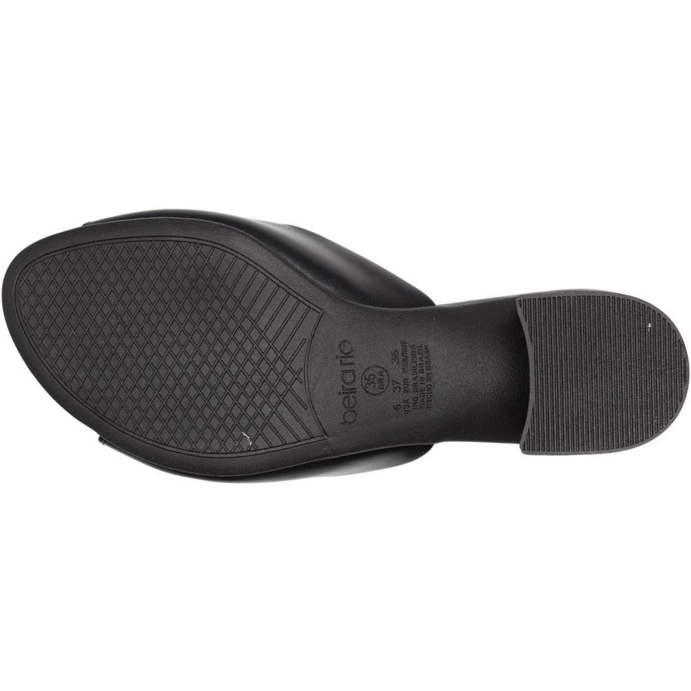 Tamanco Salto Baixo Slide Beira Rio Napa Madri Feminino Preto 5