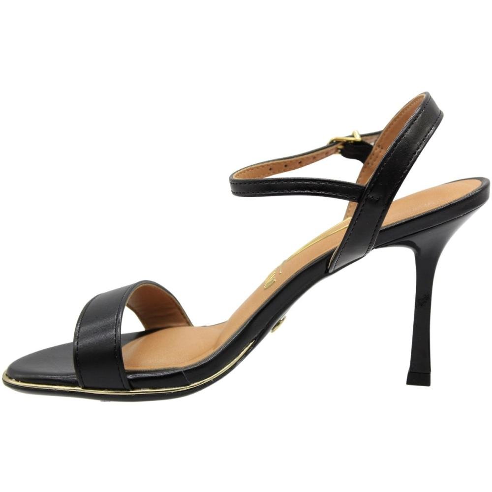 Sandália Salto Alto Fino Aberta Vizzano Glamurosa  Feminina Preto 2