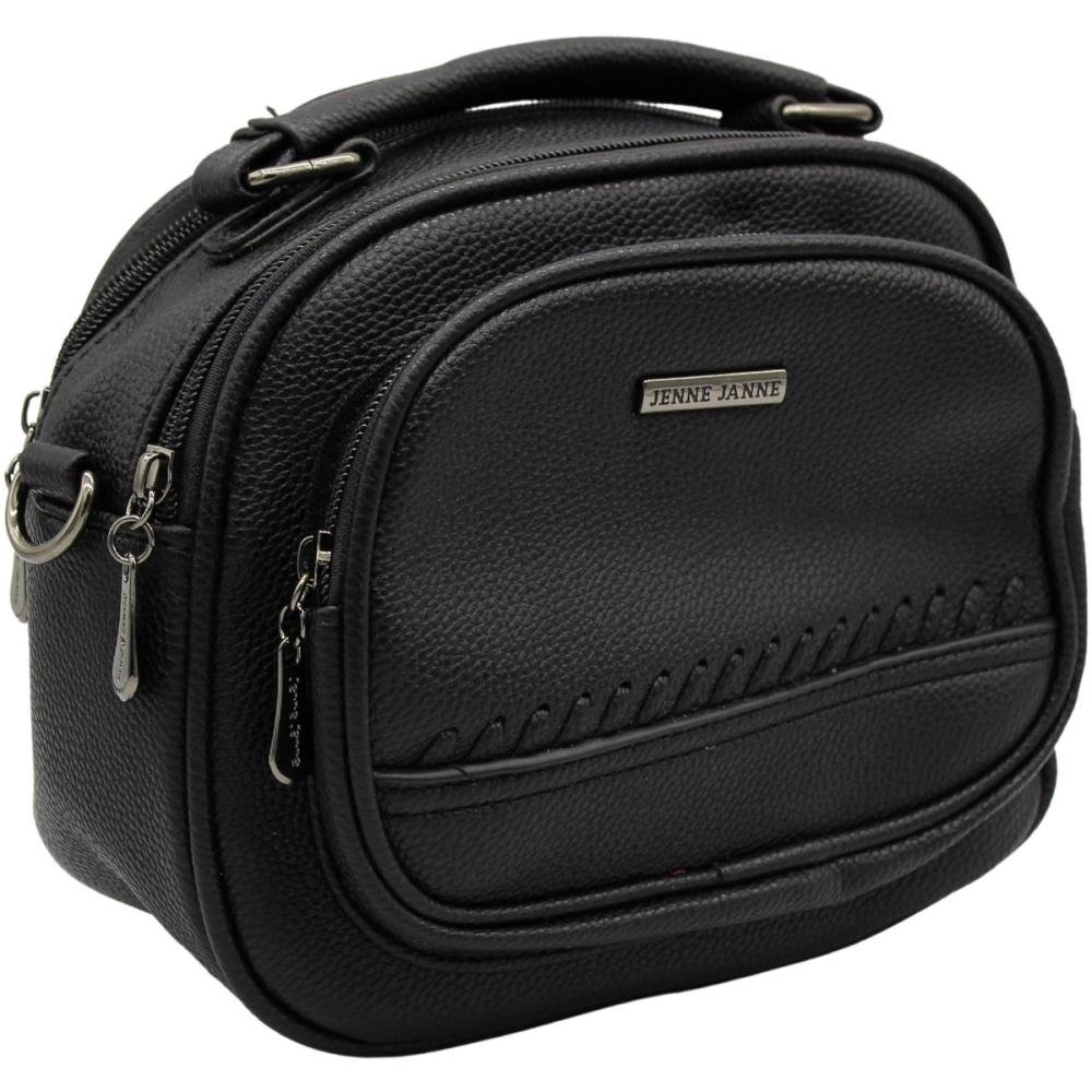 Bolsa de Ombro Alça Tiracolo Jenne Janne Elegante Feminina Preto 3
