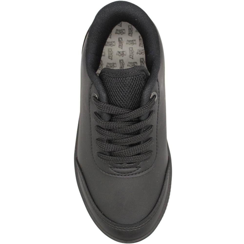 Tênis Infantil Casual Kidy Colegial Basic Macio Menino Preto 4