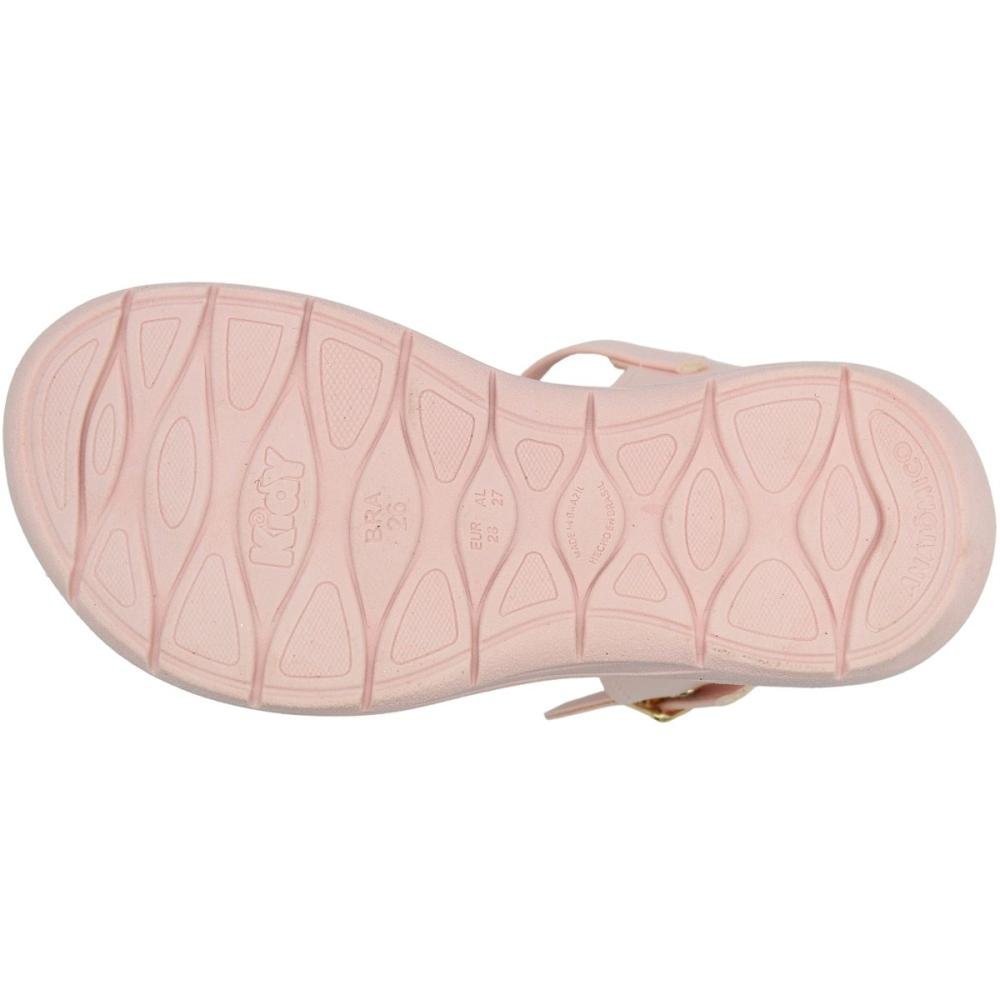 Sandália Rasteira Infantil Kidy Glitter Coraçãozinho Menina Rosa 5