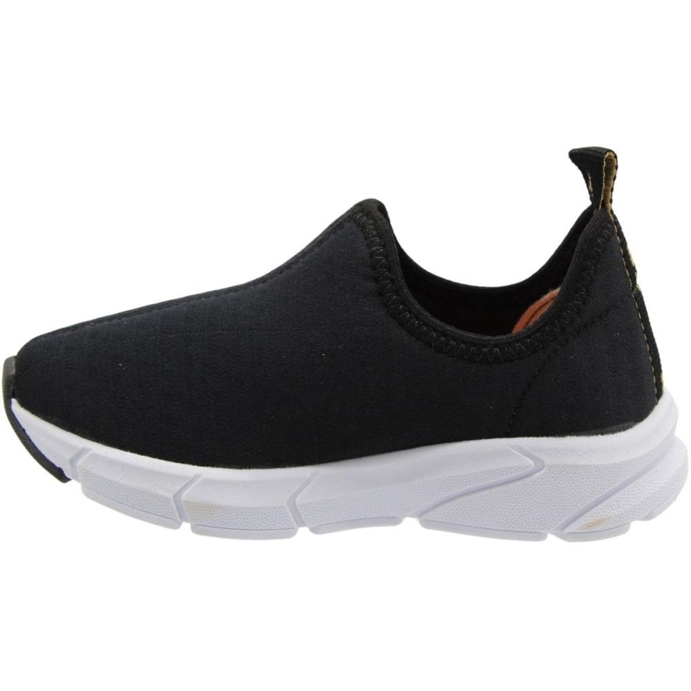 Tênis Infantil Kidy Energy Colegial Slip On Menino Preto 2
