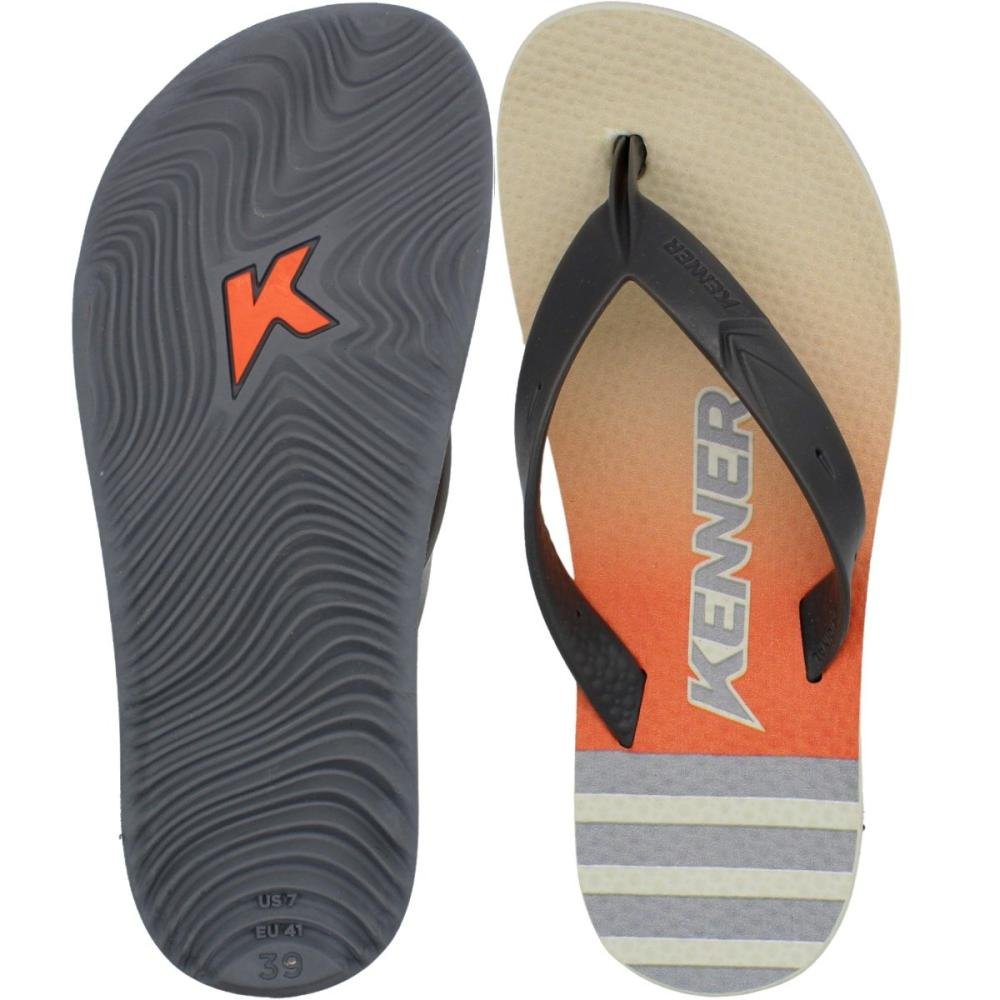 Sandália de Dedo Kenner Summer Listras masculino Preto 3