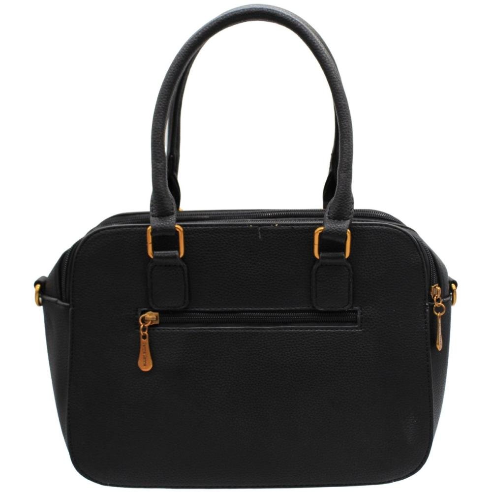 Bolsa De Mão Transversal Jenne Janne Elegante Feminina Preto 3