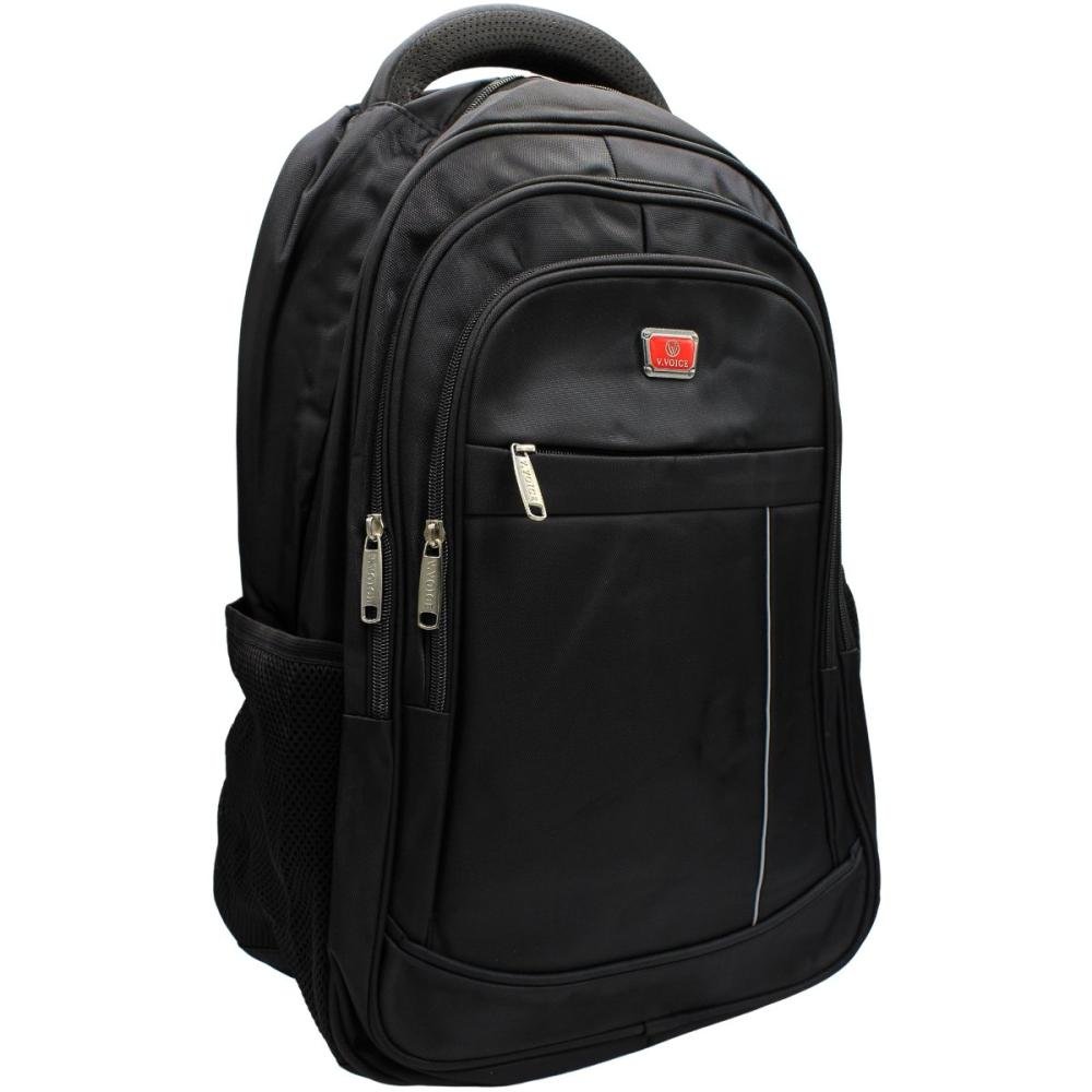 Mochila Executiva Victtoria Voice Bolso Frontal Notebook Unissex Preto 2