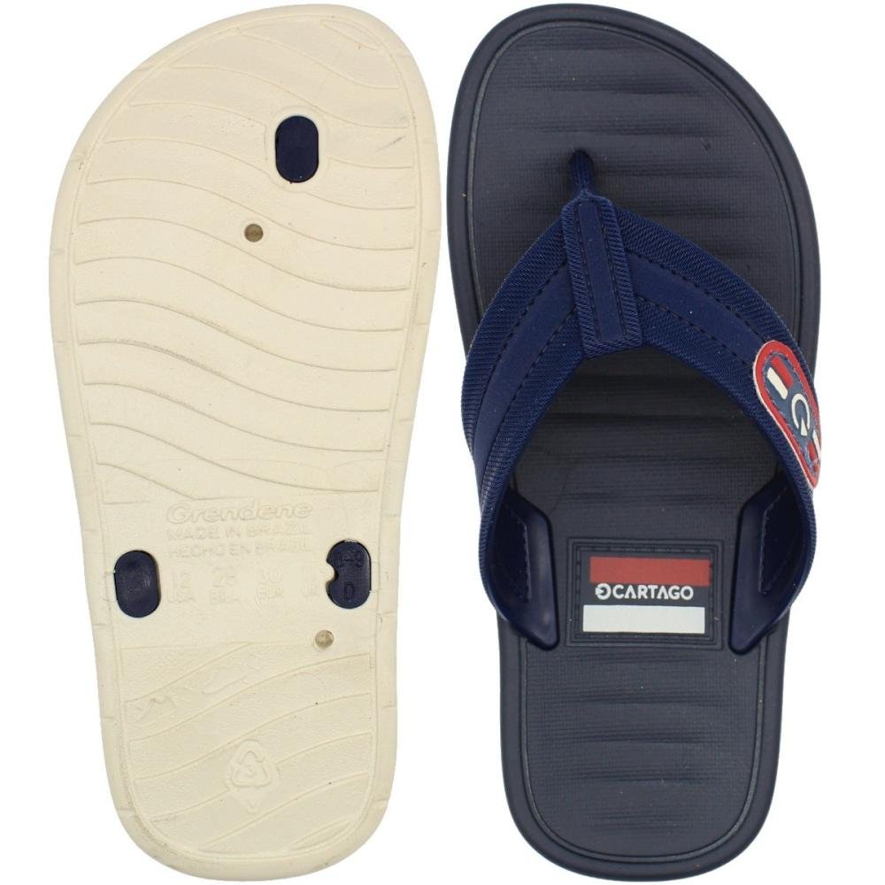Chinelo de Dedo Infantil Cartago Paris II Menino Azul Marinho 3