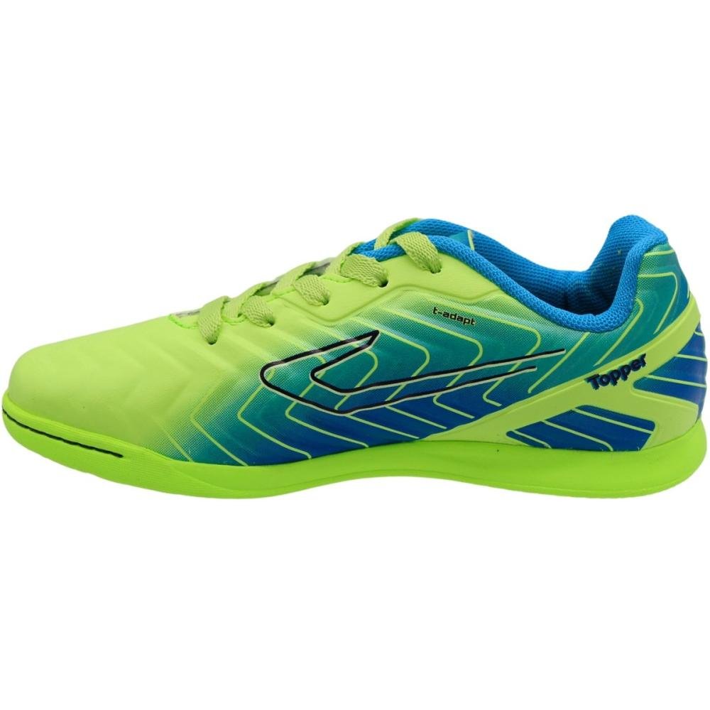 Chuteira Futsal Indoor Juvenil Topper Forza IV Menino Verde 2