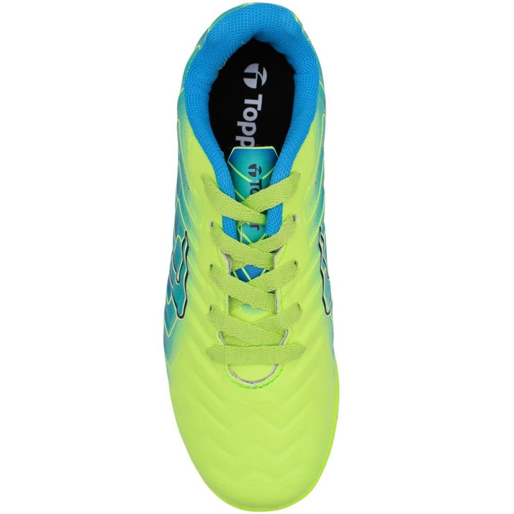 Chuteira Futsal Indoor Juvenil Topper Forza IV Menino Verde 4