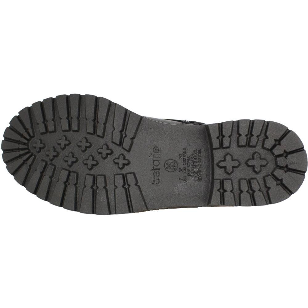 Bota Coturno Cano Médio Beira Rio Apliques Brilhantes Preto 5