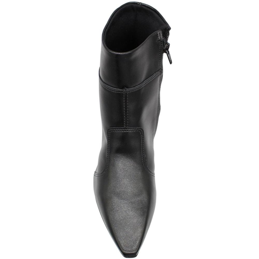 Bota Cano Médio Bebecê Adorno Salto Médio Zíper Lateral Preto 4