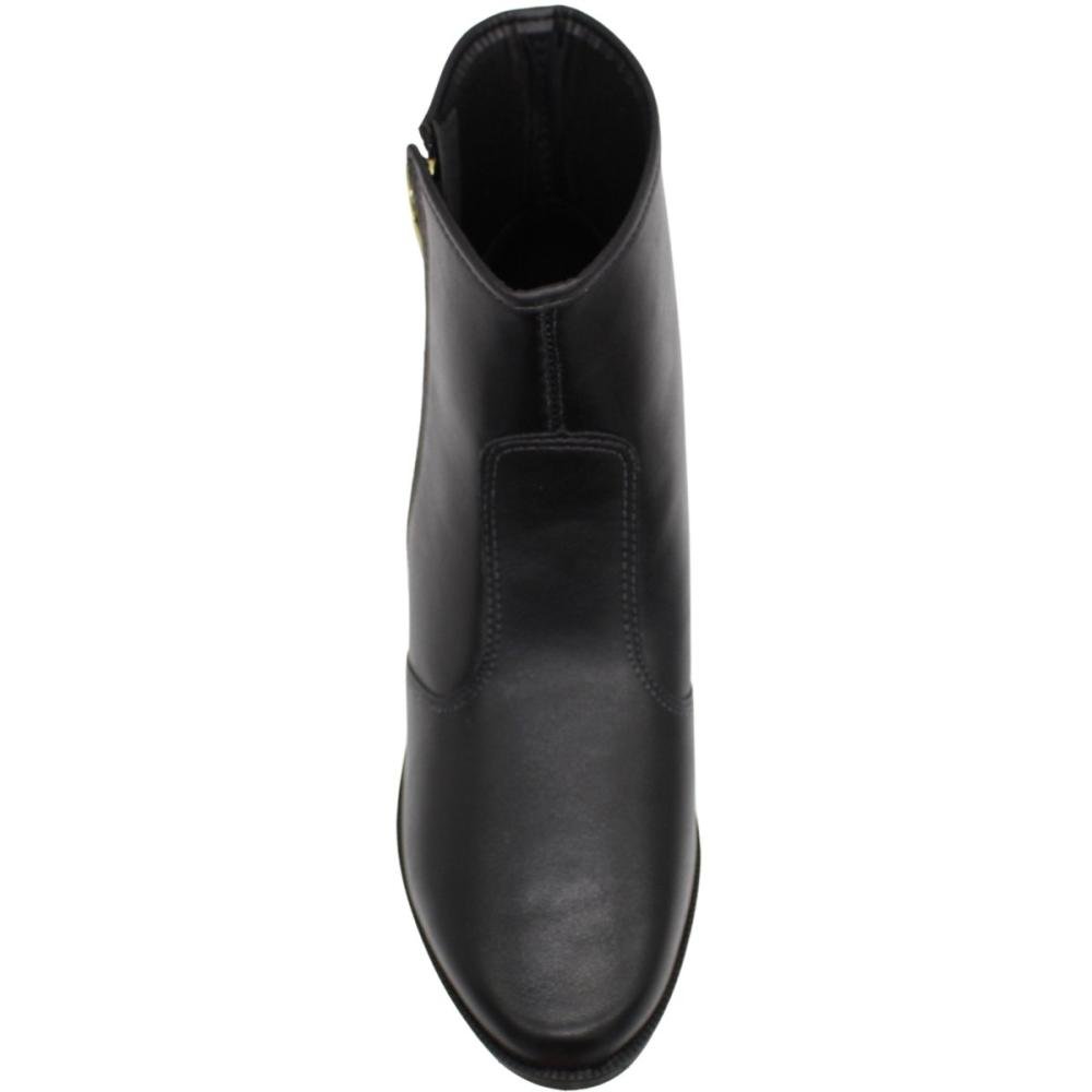 Bota Cano Curto Casual Moleca Napa Genebra Zíper Lateral Preto 4