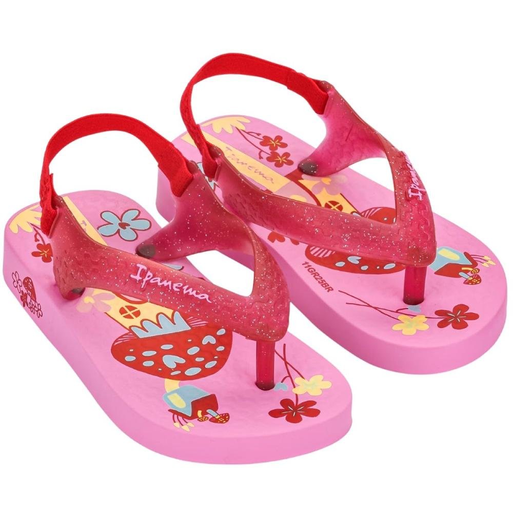 Sandália De Dedo Baby Infantil Animada Rosa 3