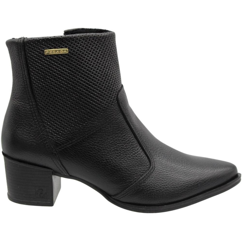 Bota Cano Baixo Pegada Salto Grosso Soft Touch