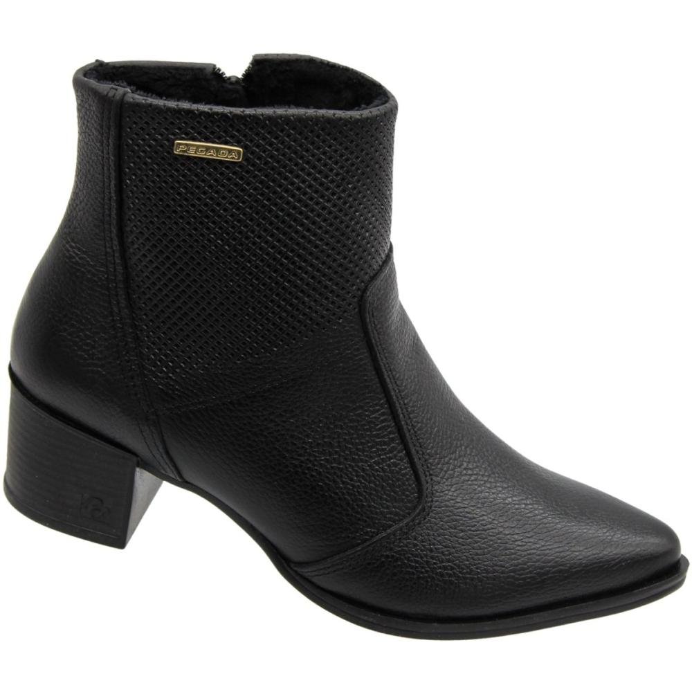 Bota Cano Baixo Pegada Salto Grosso Soft Touch Preto 3