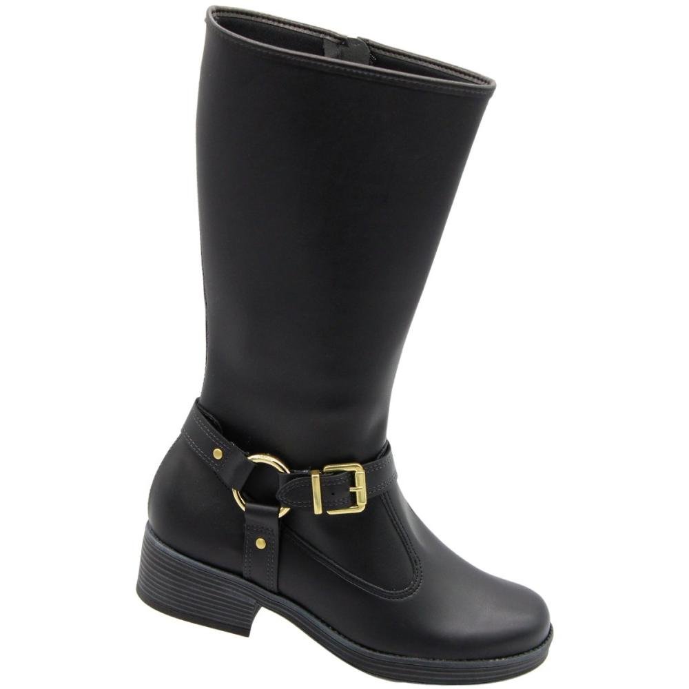 Bota Montaria Moleca Napa Berlim Argola Metálica  Preto 3