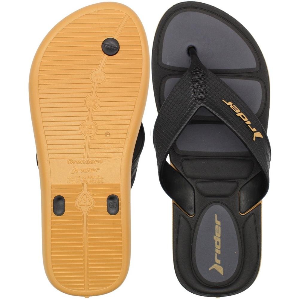 Chinelo de Dedo Rider Pulse II Macio Masculino Preto/Marrom 3