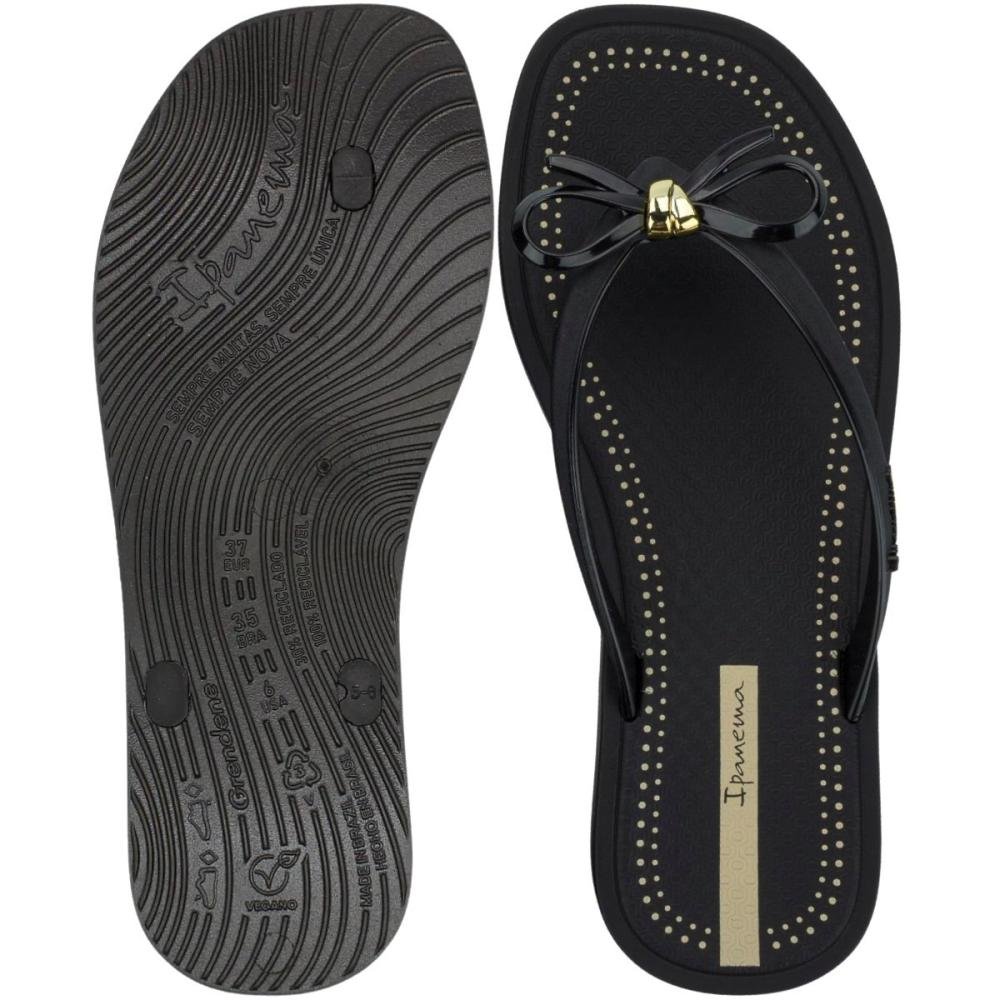 Chinelo de Dedo Ipanema Laços Feminino Preto 3