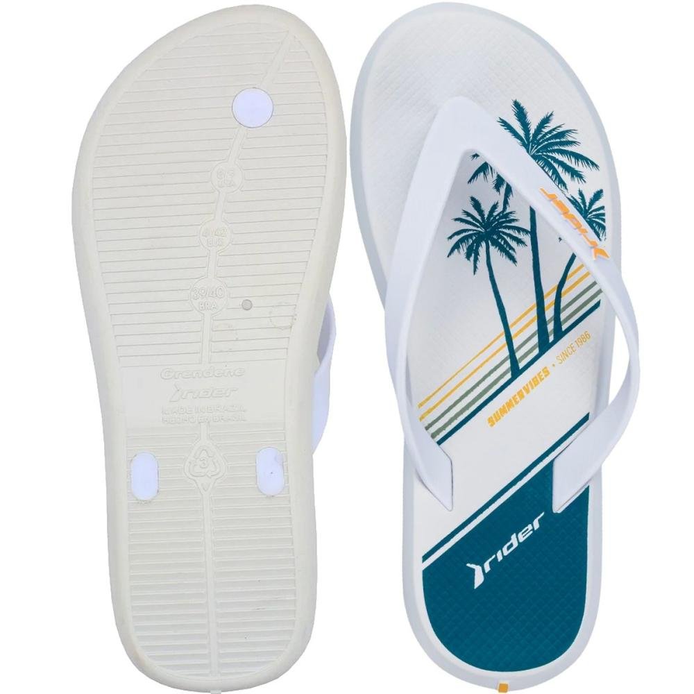 Chinelo De Dedo Rider R1 Style Summer Vibes Masculino Branco 3
