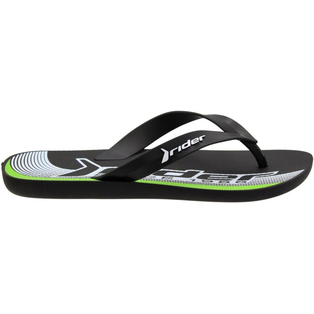 Chinelo de Dedo Rider Feel Urban Tira Grossa Masculino Preto 2