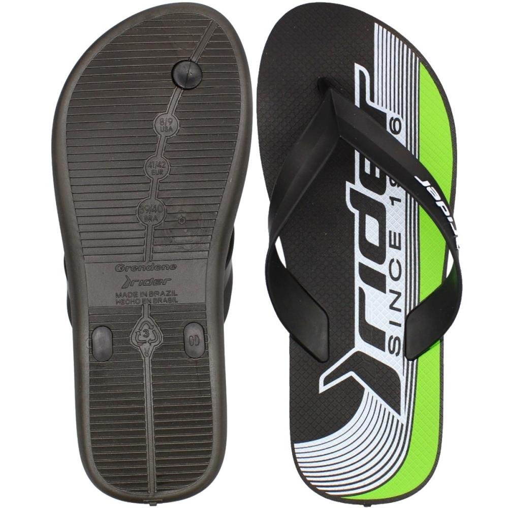 Chinelo de Dedo Rider Feel Urban Tira Grossa Masculino Preto 3