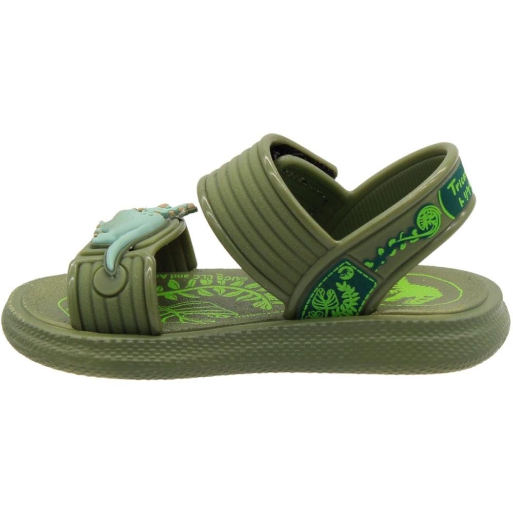 Sandália Papete Infantil Grendene Jurassic Soft Menino Verde 2