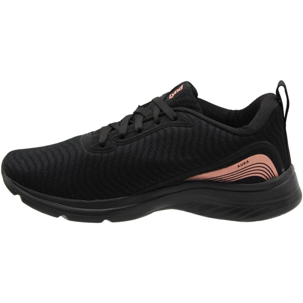 Tênis Esportivo Lynd Aura Texturizado Feminino Preto 2