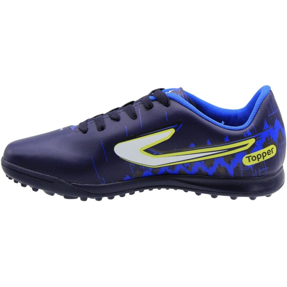Chuteira Society Topper Slick VII Masculina Azul 2