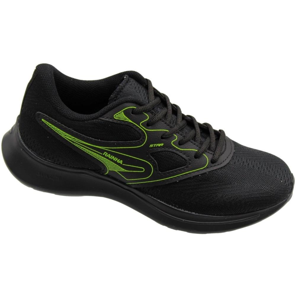 Tênis Esportivo Infantil Rainha Star Junior Menino Verde/Preto 3