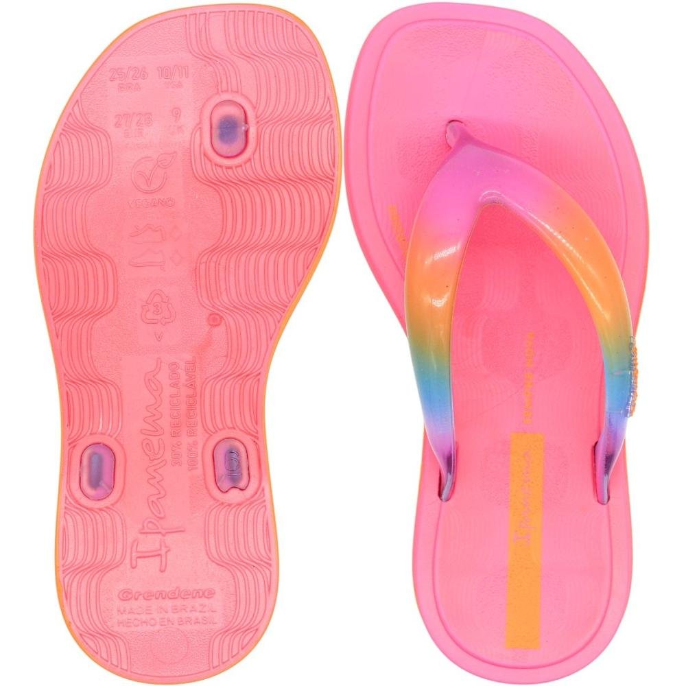 Chinelo De Dedo Infantil Ipanema Glow Trend Menina Rosa 3