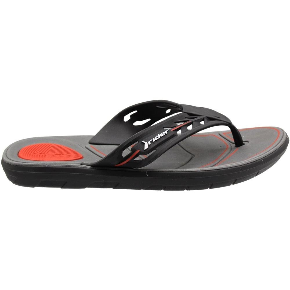 Chinelo De Dedo Rider Motion Confort Tira Vazada Masculino Preto 2
