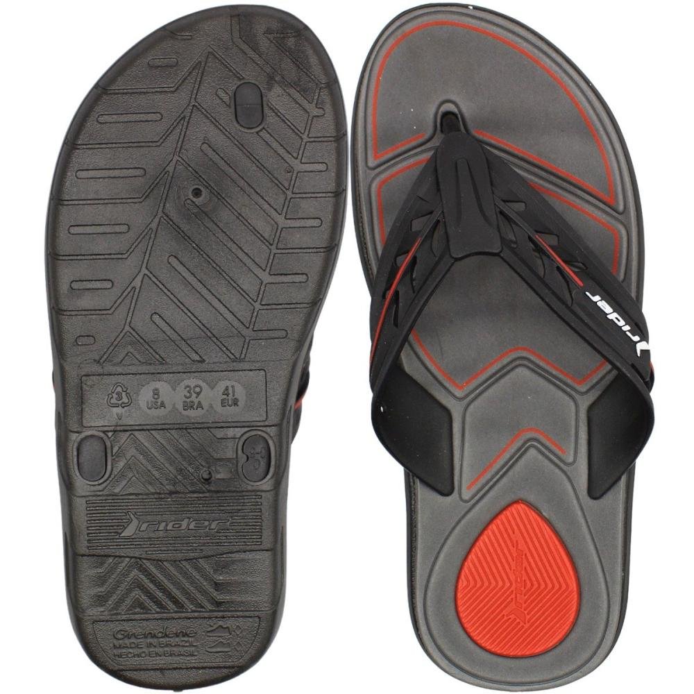 Chinelo De Dedo Rider Motion Confort Tira Vazada Masculino Preto 3