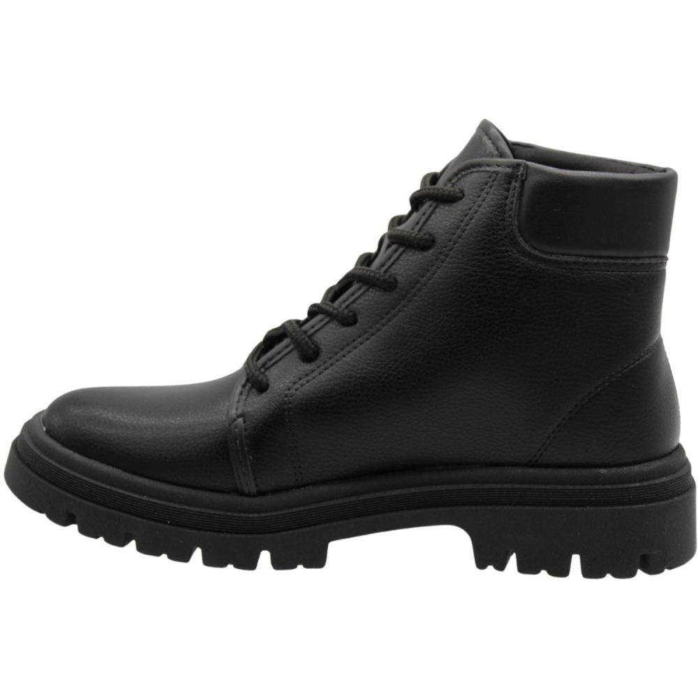Bota Coturno Moleca Napa Floather Zurique Feminina Preto 2