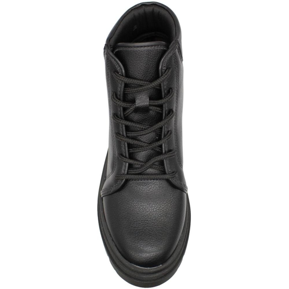 Bota Coturno Moleca Napa Floather Zurique Feminina Preto 4