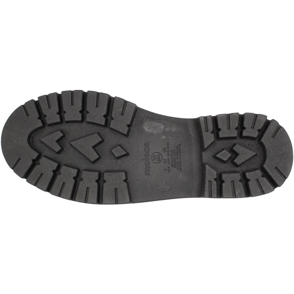 Bota Coturno Moleca Napa Floather Zurique Feminina Preto 5