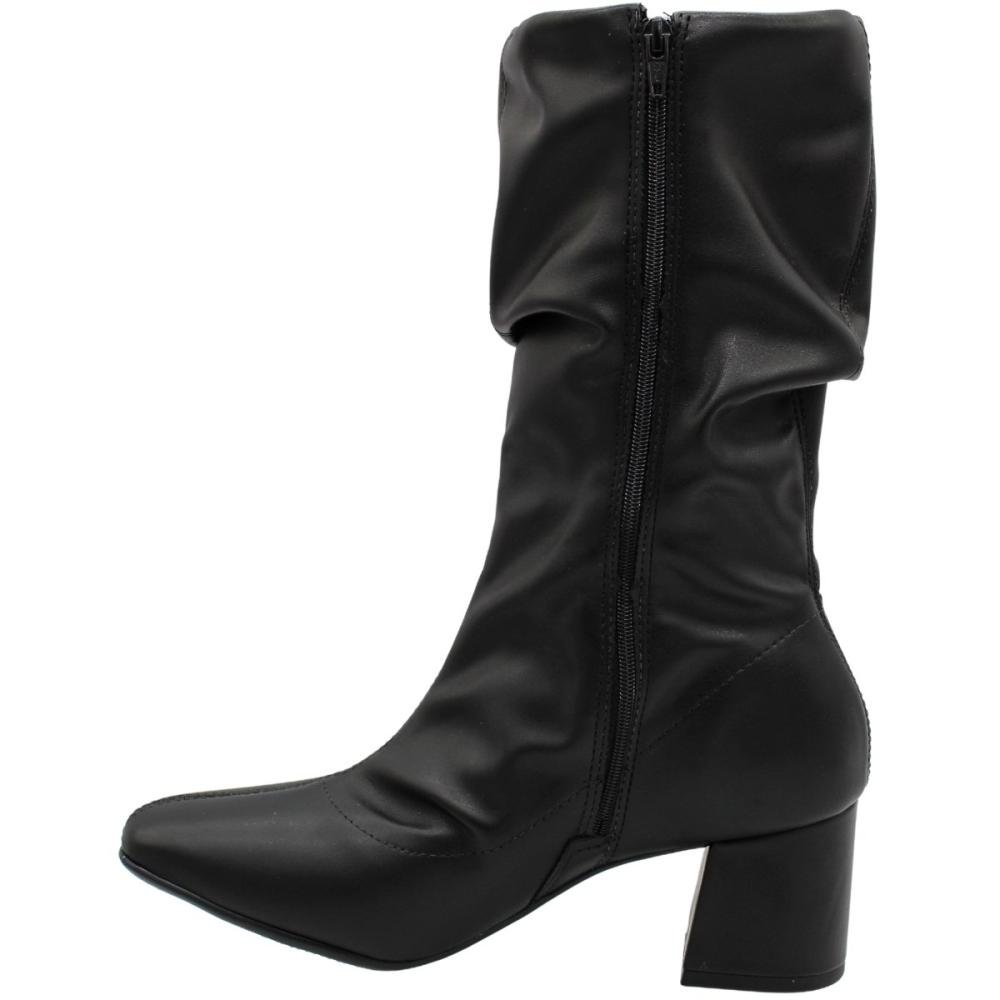 Bota  Cano Alto Beira Rio Napa Strech Feminina Preto 2