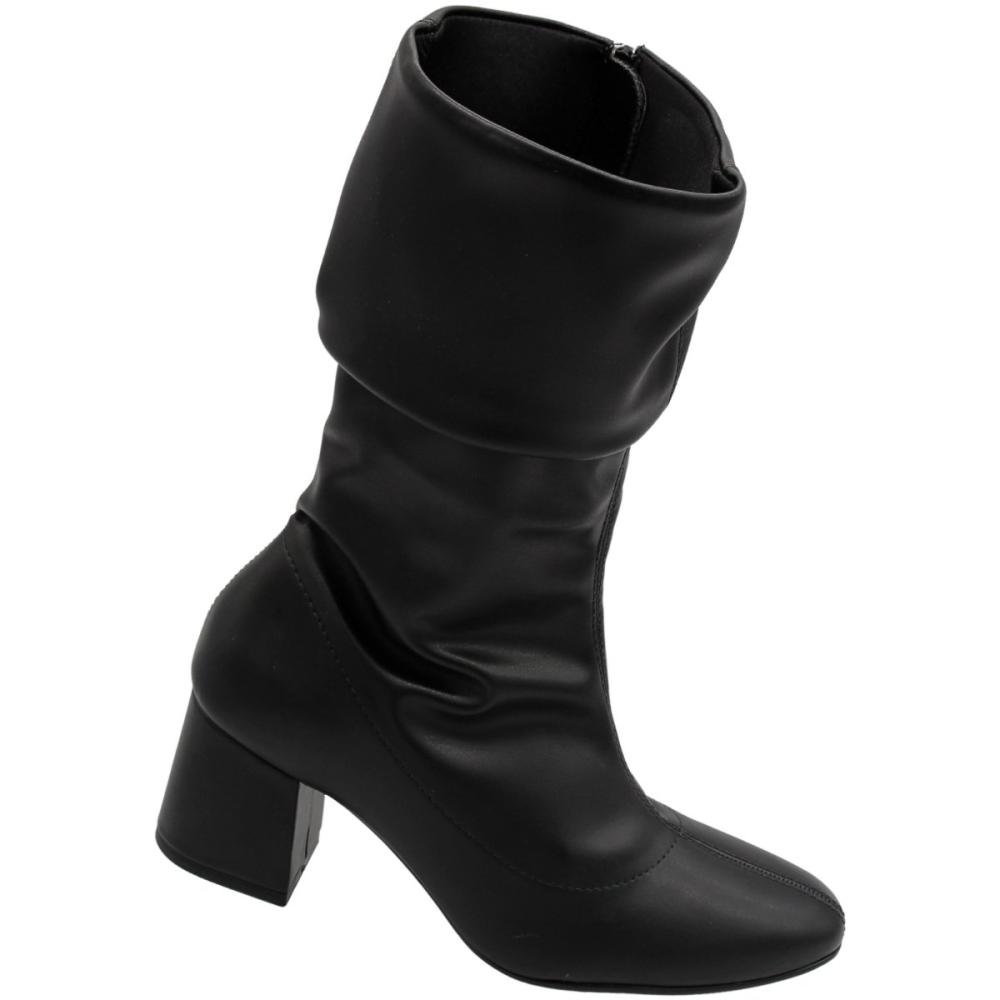 Bota  Cano Alto Beira Rio Napa Strech Feminina Preto 3