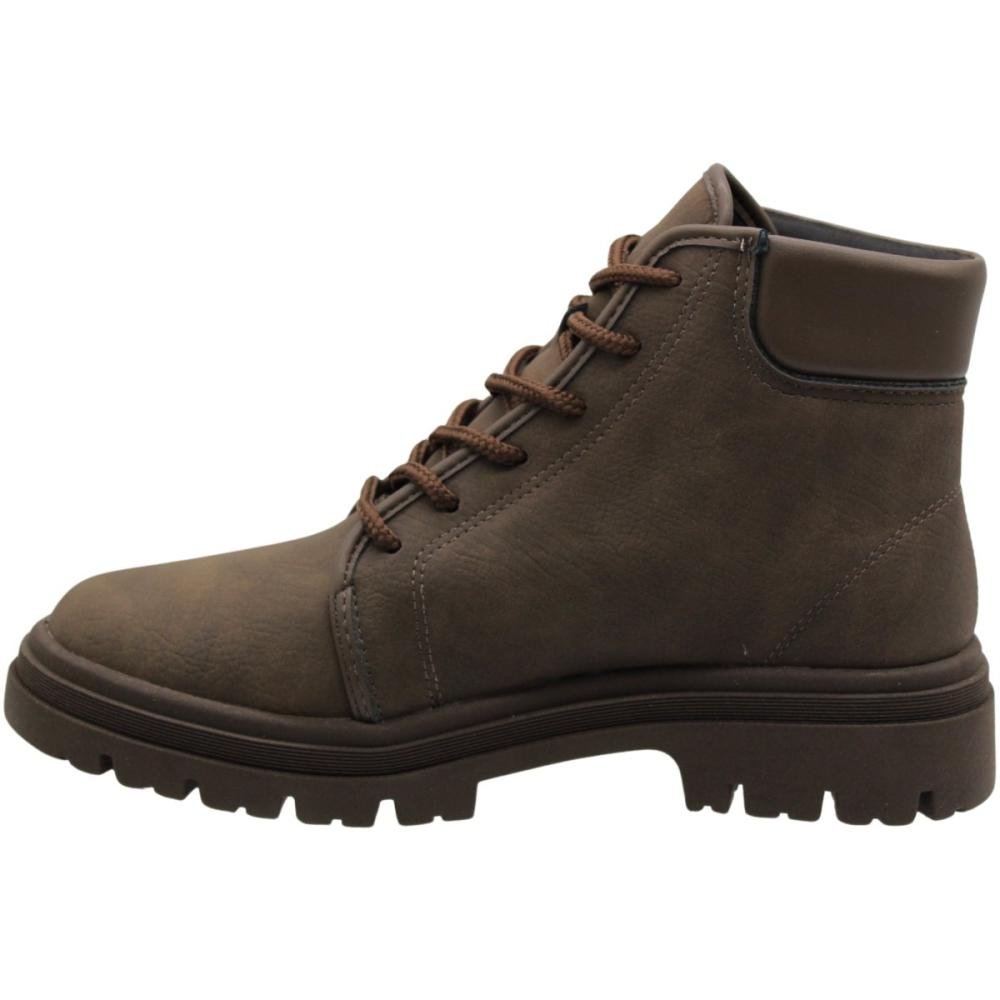 Bota Coturno Moleca Napa Veluna Feminina Marrom 2