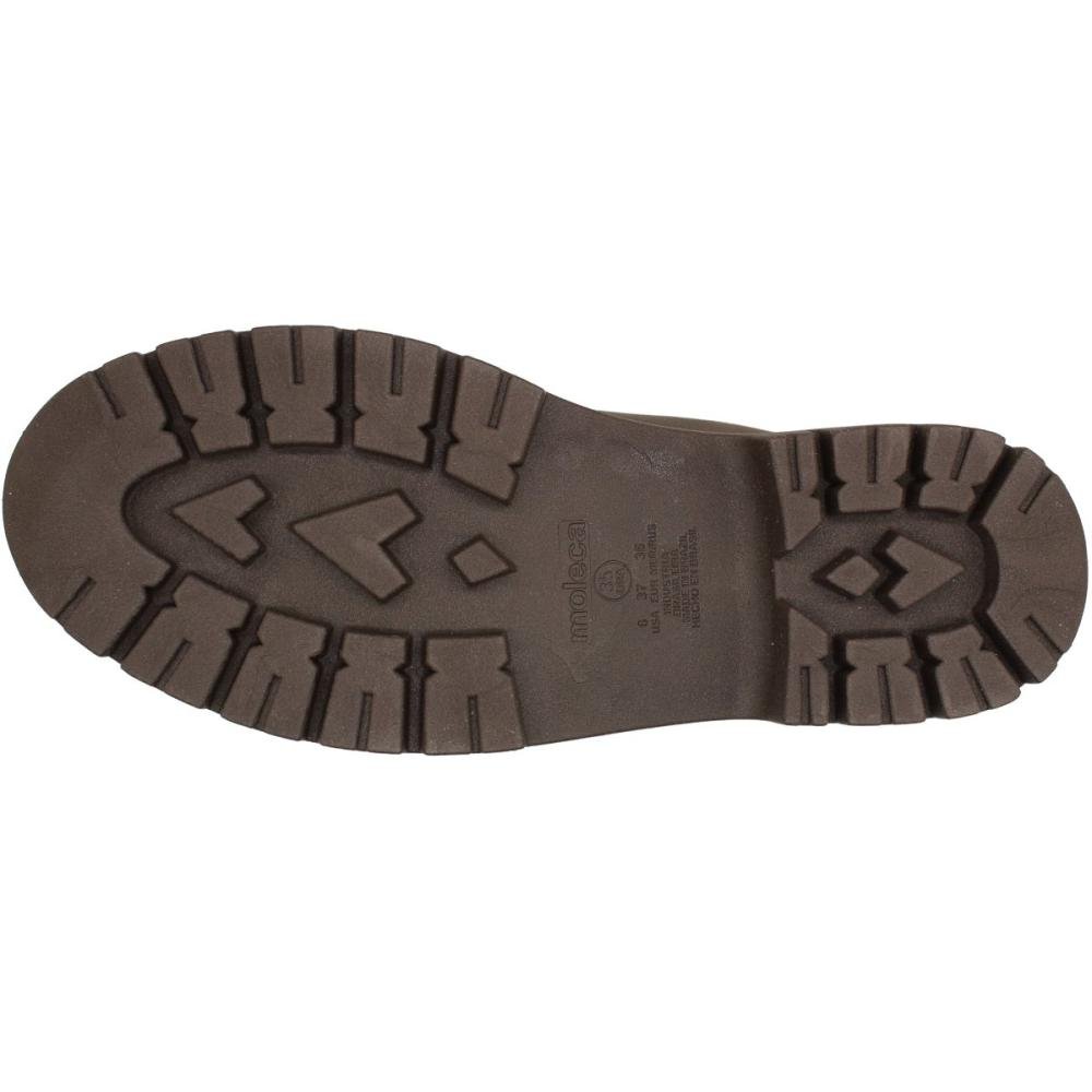 Bota Coturno Moleca Napa Veluna Feminina Marrom 4